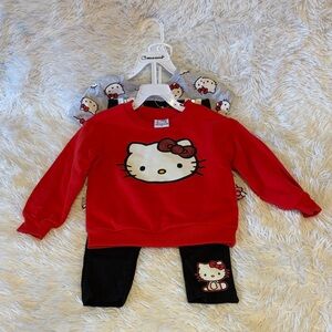 NWT HELLO KITTY Red and Black kids Outfit 3 pieces NWT